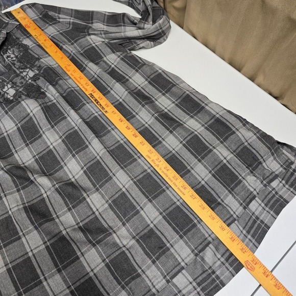 J Jill Shirt Womens XL Gray Tunic Plaid Embroidered Pullover Long Sleeve New - Picture 10 of 11